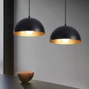 Modern Style Dome Shape 1 Light Metal Suspension Pendant for Dining Room