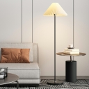 Contemporary Style Simple Cone Shape Fabric Floor Lamp for Living Room