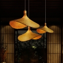Asian Style Unique Shape 1 Light Down Lighting Pendant for Dining Room