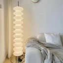 Contemporary Style Unique Shape Acrylic Floor Lamp in White for Bedroom