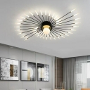 Industrial Style Wrought Iron Chandelier Divergent  Pendant Light for Dining Room