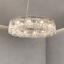 Crystal Contemporary Pendant Light  Shape Wrought Iron Chandelier