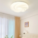 LED Simple Style Pendant Light Contemporary Metal Flushmount Light for Kid's Bedroom