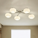 Traditional Sputnik Flush Mount Ceiling Light Fixtures Glass for Living Room