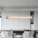 Modern Line Shape Glass Pendant Lighting Fixtures for Dining Room