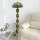1 Light Modern Style Round Shape Metal Floor Lamp for Living Room
