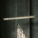 Glass Minimalist Island Light Strip Shape Wrought Iron Chandelier