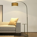 1 Light Metal Dome Standard Lighting Modern Floor Lamp with Table