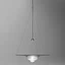 Modern Style Unique Shape 1 Light Glass Down Lighting Pendant in Clear