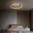 Ring Flush Mount Ceiling Light Fixtures Modern Metal for Living Room