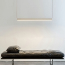 Minimalist Island Light Strip Shape Wrought Iron Chandelier for Living Room