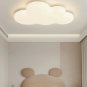 LED Contemporary Pendant Light Cloud Shape Wrought Iron Flushmount Light  for Kids'Room