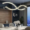 Modern Style Unique Shape Crystal Pendant Lighting Fixtures for Dining Room