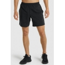 Oversized Fit Athletic Shorts Plain Simplicity Sporty Shorts With Elastic Waist