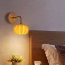 Modern Style Pumpkin Shape Wall Light Iron Wall Sconces for Kid's Bedroom