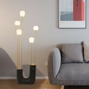 5 Lights Modern Style Unique Shape Metal Floor Lamp for Living Room