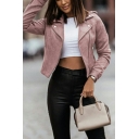 Fashion Long Sleeve Slim Fit Coat Women’s Plain Crop Top