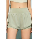 Simplicity Loose Fit Crop Trouser Nylon Plain Women’s Sporty Shorts