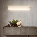 Modern Wood Vanity Light with Integrated LED and White Acrylic Shade