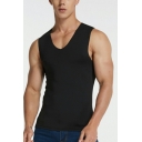 Modern Men's Whole Color Sleeveless Extra Slim Fit Tank