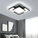 Modern Square Flush Mount LED Ceiling Light with Acrylic Material