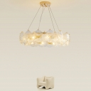 Modern Gold Chandelier with Clear Glass Shades and Adjustable Hanging Length - LED Compatible
