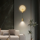 Modern 2-Light Hardwired Wall Sconce with Integrated LED and Metal Shade