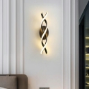 Hardwired Modern Geometric 2-Light Wall Sconce with White Acrylic Shade