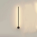Hardwired Black Linear 1-Light Wall Sconce with White Aluminum Shade