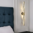 Hardwired Modern Wall Sconce with Clear Crystal Shade and Third Gear Color Temperature