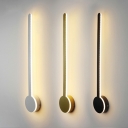 Hardwired Modern Linear 1-Light Wall Sconce with White Aluminum Shade