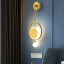 Hardwired Modern Geometric LED Wall Sconce with White Acrylic Shade
