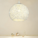 Modern Aluminum Pendant Light with Adjustable Hanging Length and Round Canopy