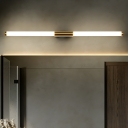 Modern Brass Vanity Light with Acrylic Shade and White LED Bulbs