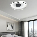 Metal Flush Mount Light Minimalist Style Round Shape Ceiling Light