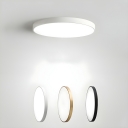 Modern LED Flush Mount Ceiling Light with Cast Iron Material and Ambient Iron Shade
