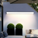Modern Geometric Acrylic LED Outdoor Wall Sconce with Downward Shade