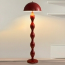 Modern Metal Floor Lamp with Bowl Shade and Foot Switch, Perfect for 35-40 Women