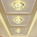 Stunning Crystal Flush Mount LED Ceiling Light with Clear Shade for Modern Style Homes