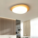 Modern Acrylic LED Flush Mount Circle Ceiling Light with White Shade