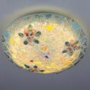 Multicolor Led Flush Mount Ceiling Light with Illustrated Kids Design