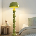 Modern Metal Floor Lamp with White Shade - Ideal for Residential Use