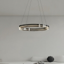 Modern Glass Linear Chandelier with Clear Shades and Adjustable Hanging Length in LED Bulbs