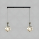 Modern Acrylic Globe Pendant Light with Adjustable Hanging Length and Clear Shade