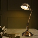 Contemporary Adjustable Height Dome Table Lamp with Warm Light