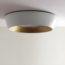 Modern LED Flush Mount Ceiling Light with Plastic Shade Perfect for Residential Use