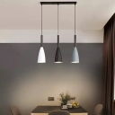 Contemporary Metal Cone Pendant with Adjustable Hanging Length and Iron Shade