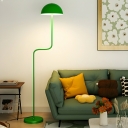 Sleek Metal Dome Modern Floor Lamp with LED Light - Perfect for Non-Residential Spaces