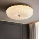 Golden Elegant LED Ceiling Light with Ambient Clear Glass Shade