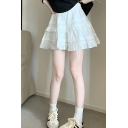Street Look Girl's Solid Color Sexy Summer A-line Skirt Cake Skirt